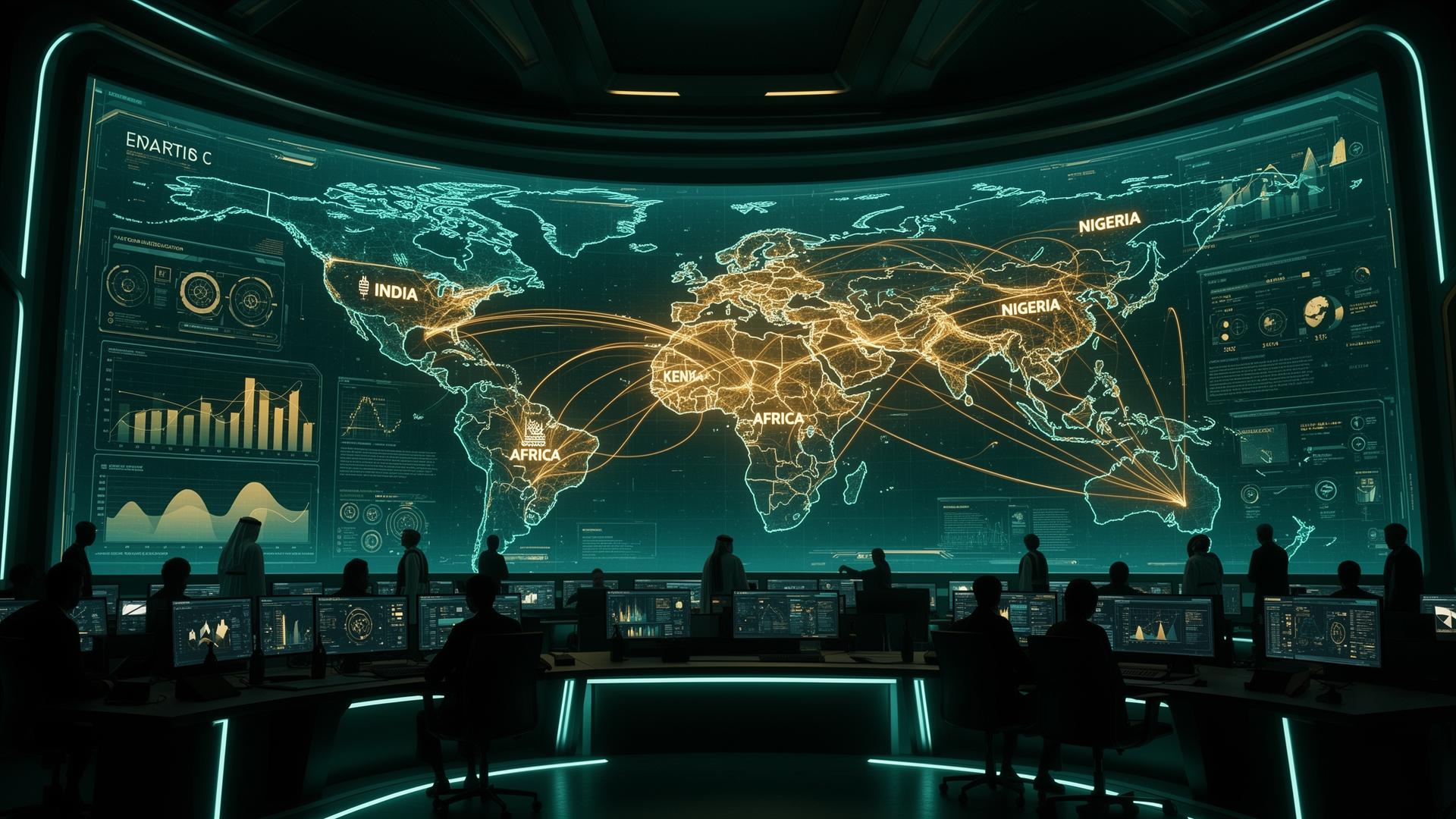 Government AI education command center with global education analytics