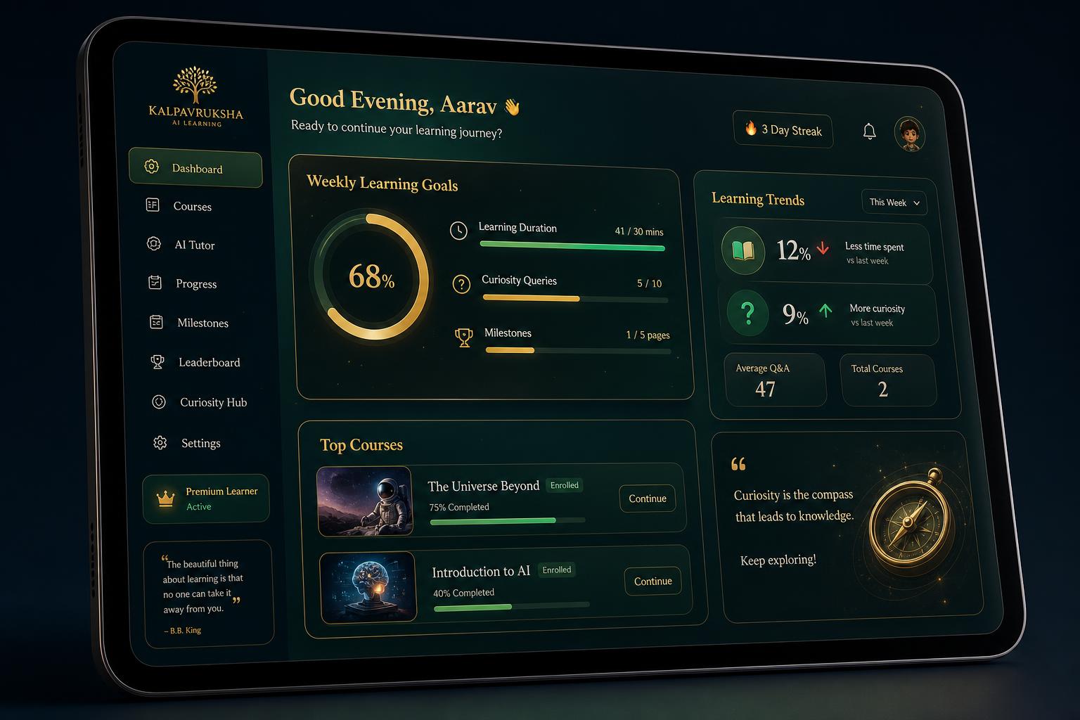 Personal Learning Dashboard
